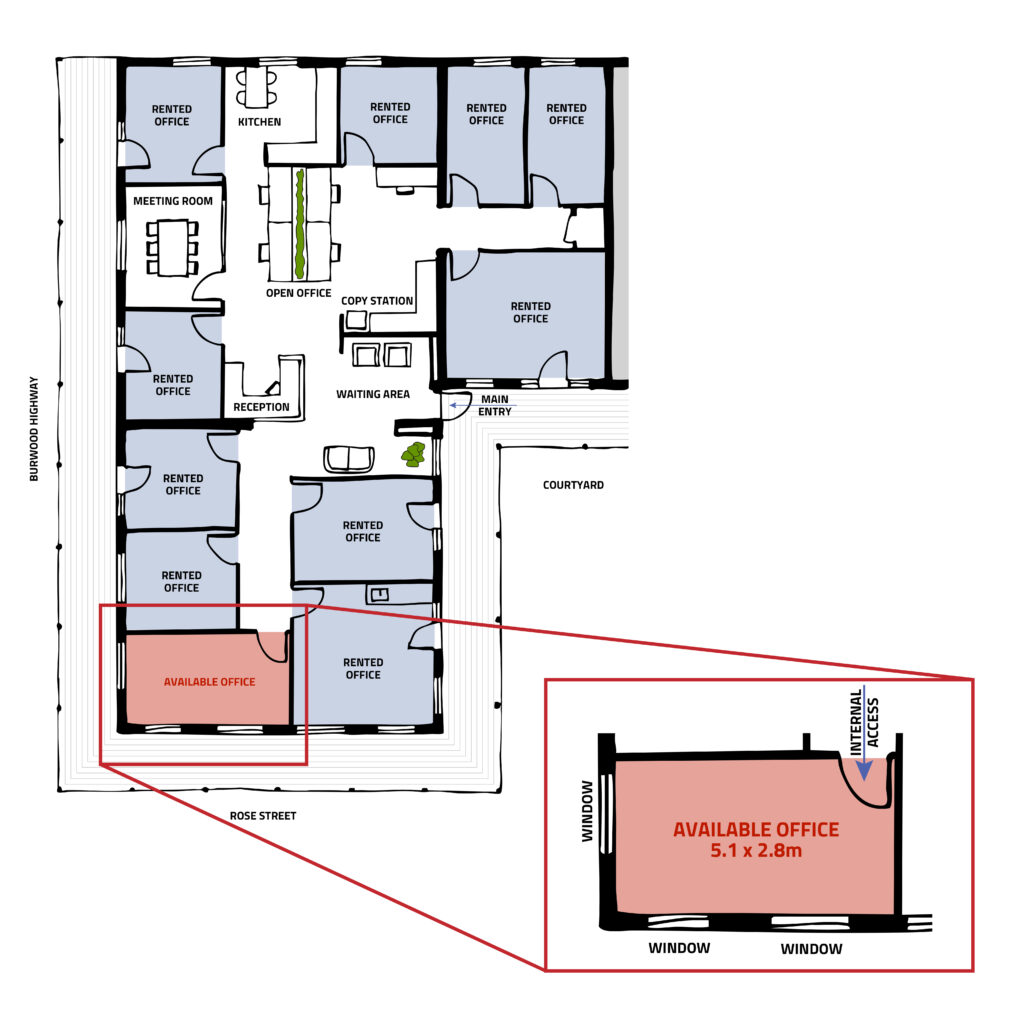 Medium Private Office 6 Floor Plan